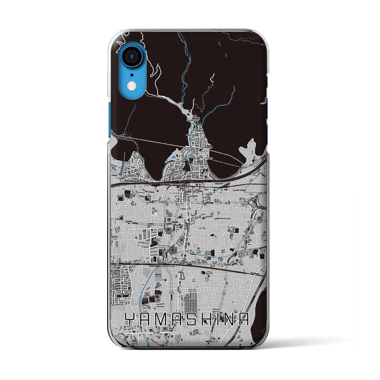 【山科(京都府)】地図柄iPhoneケース(クリアタイプ)