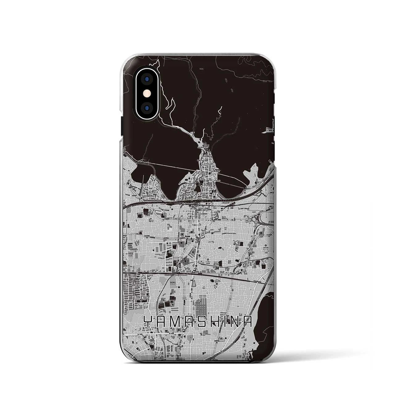 【山科(京都府)】地図柄iPhoneケース(クリアタイプ)