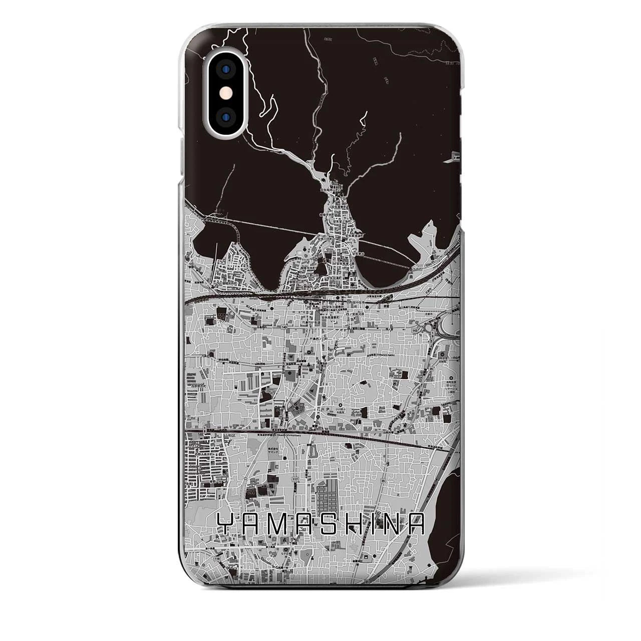 【山科(京都府)】地図柄iPhoneケース(クリアタイプ)