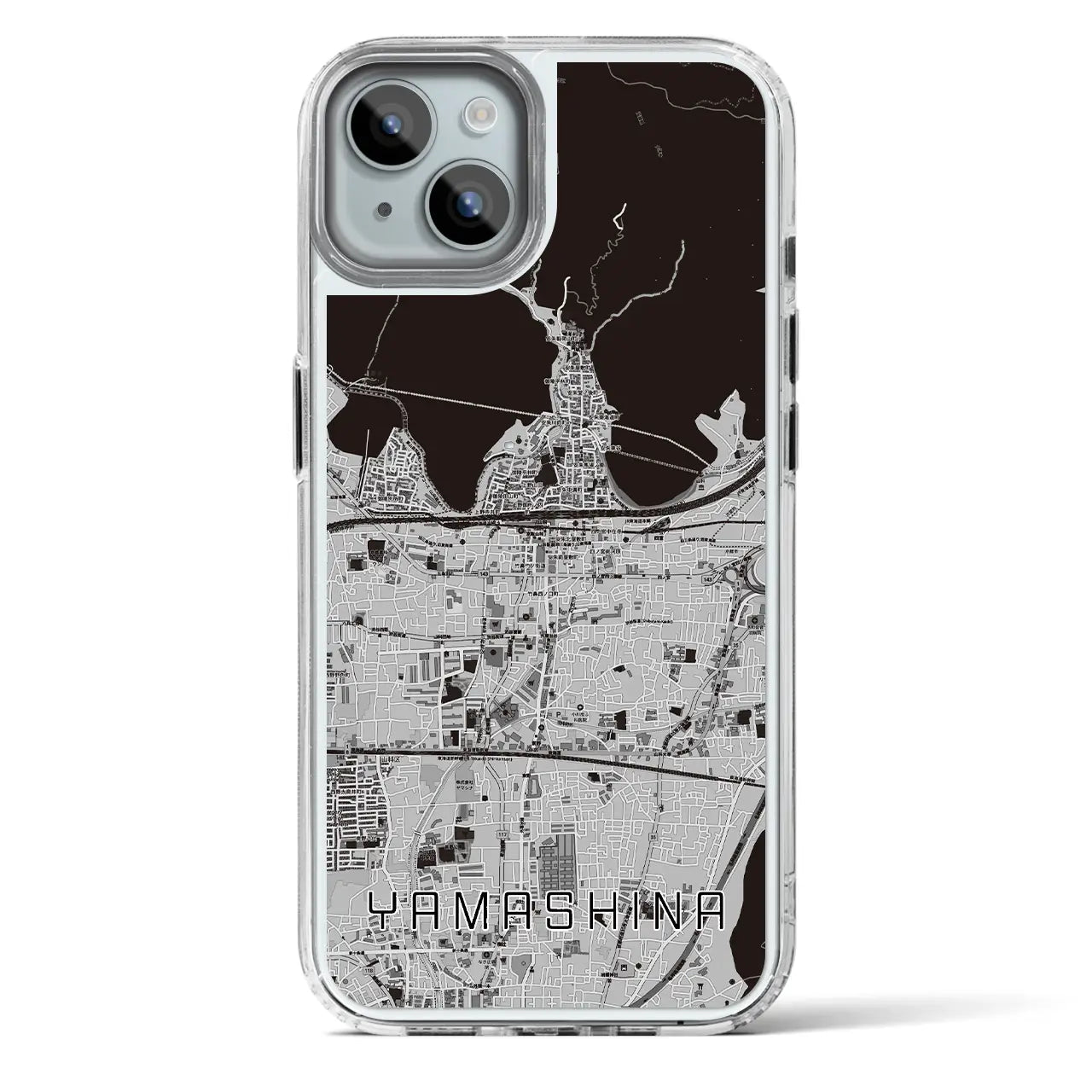 【山科(京都府)】地図柄iPhoneケース(MagSafeタイプ)