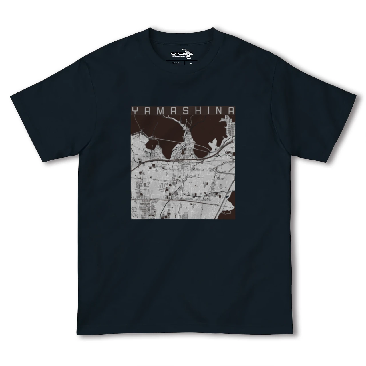 【山科(京都府)】地図柄ヘビーウェイトTシャツ