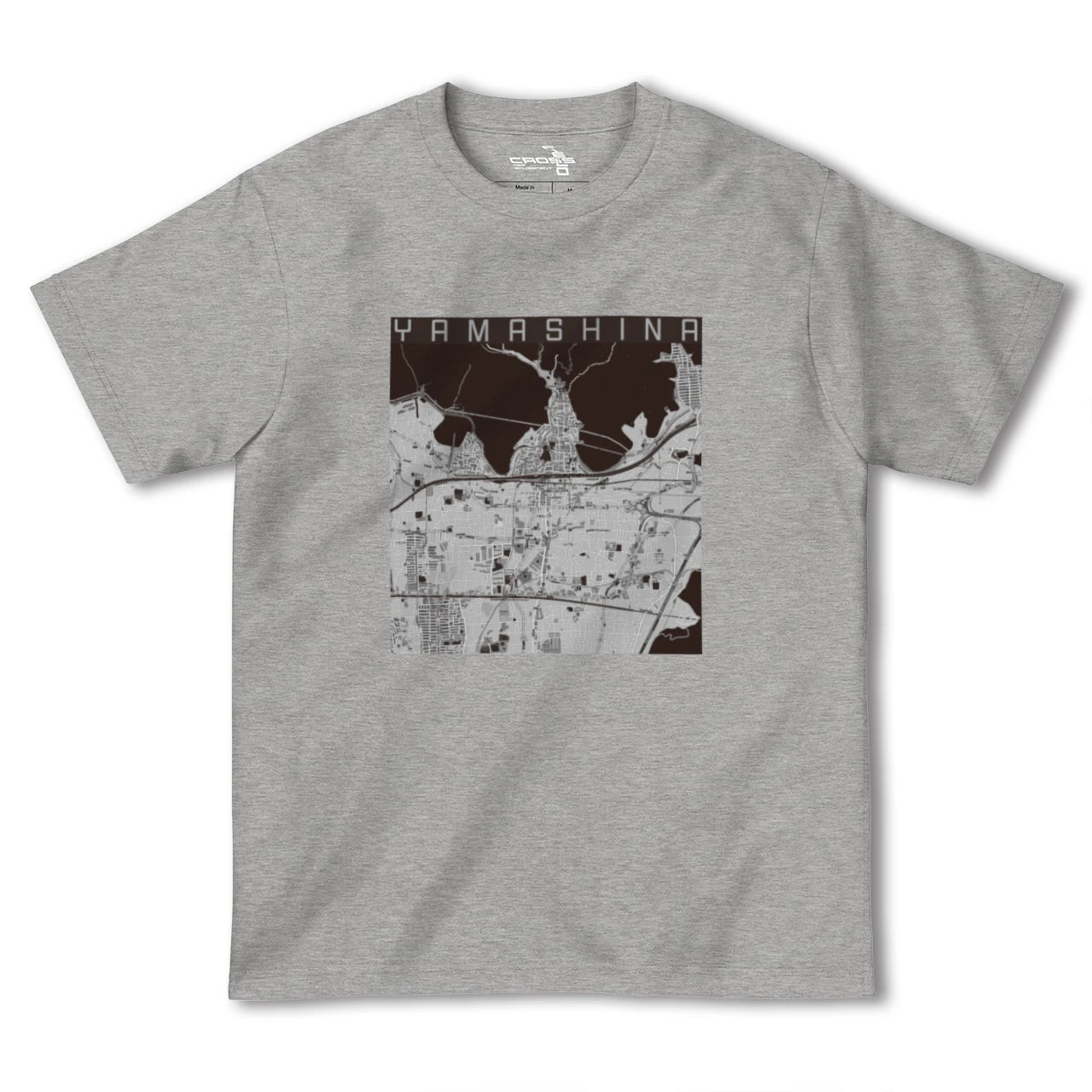 【山科(京都府)】地図柄ヘビーウェイトTシャツ