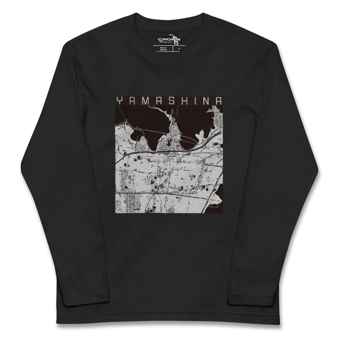 【山科(京都府)】地図柄ロングスリーブTシャツ