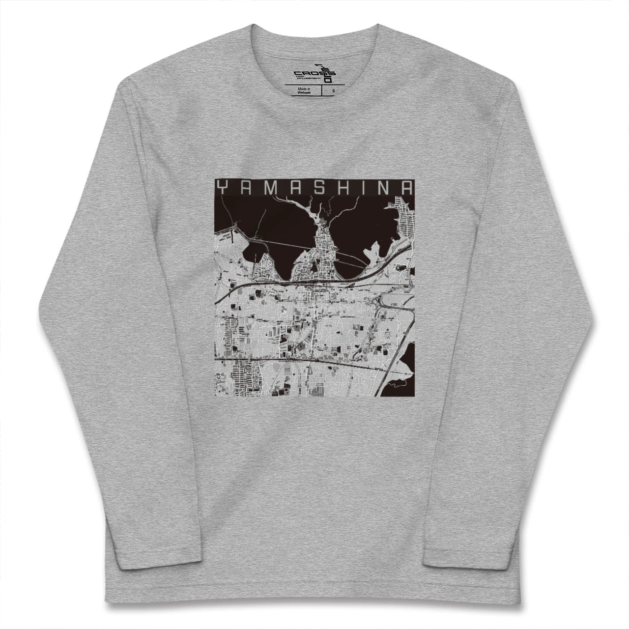 【山科(京都府)】地図柄ロングスリーブTシャツ
