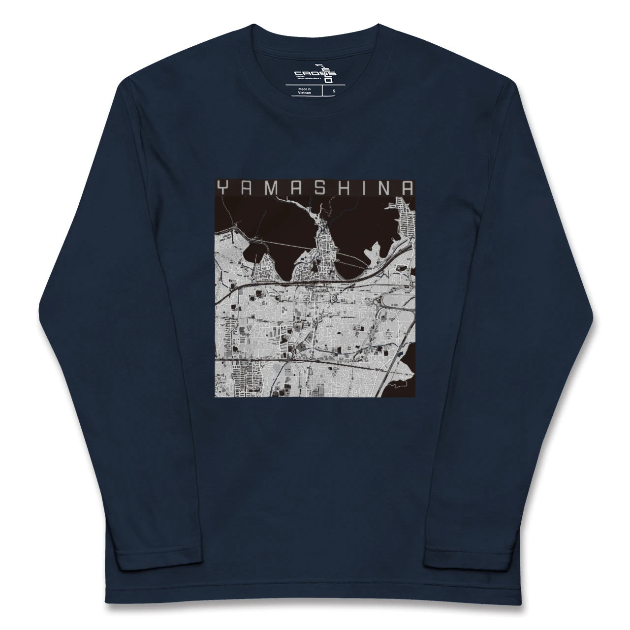 【山科(京都府)】地図柄ロングスリーブTシャツ