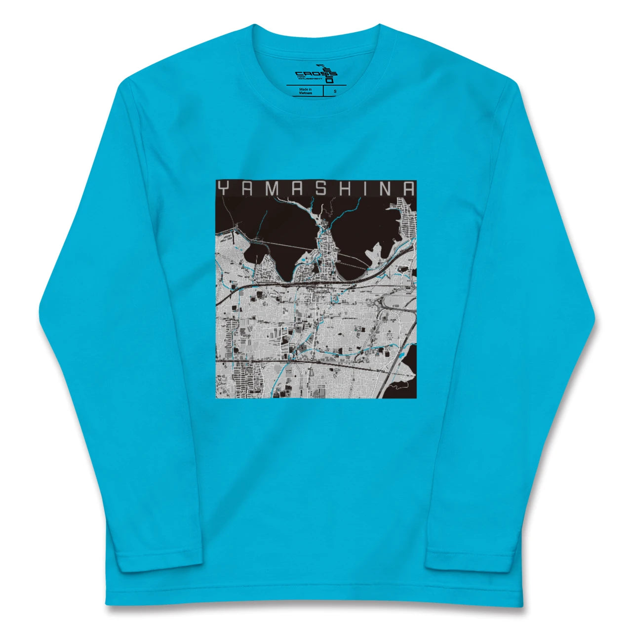 【山科(京都府)】地図柄ロングスリーブTシャツ