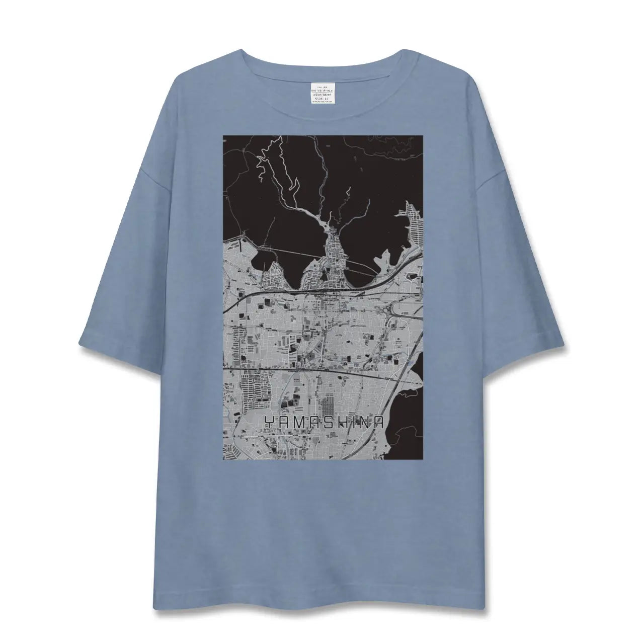 【山科(京都府)】地図柄ビッグシルエットTシャツ