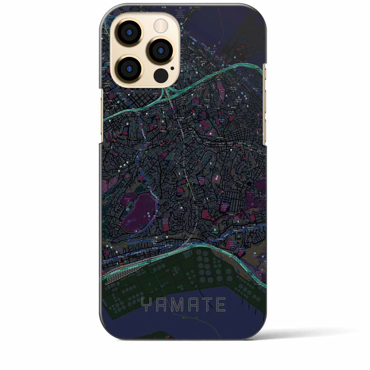 【山手(神奈川県)】地図柄iPhoneケース(バックカバータイプ)
