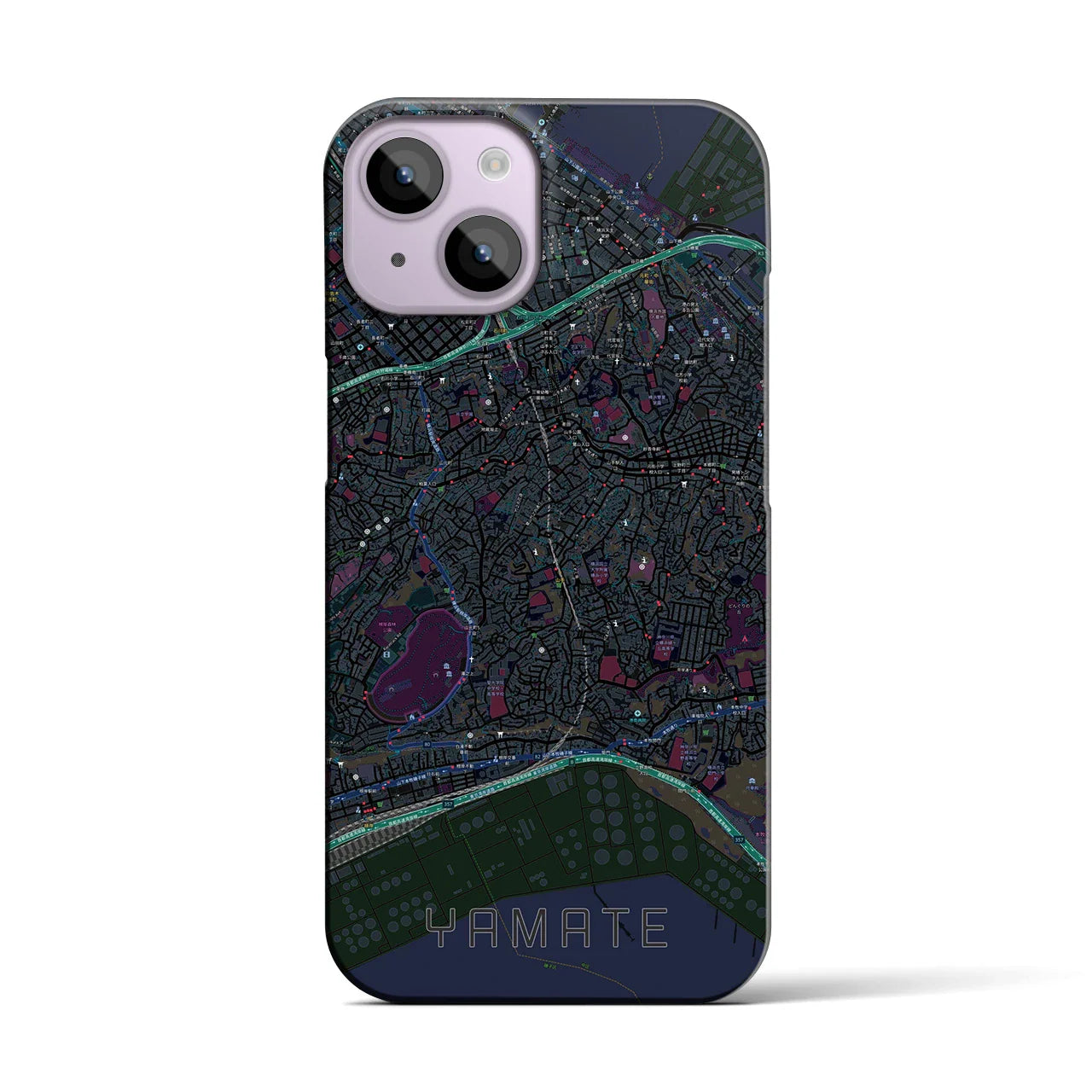 【山手(神奈川県)】地図柄iPhoneケース(バックカバータイプ)
