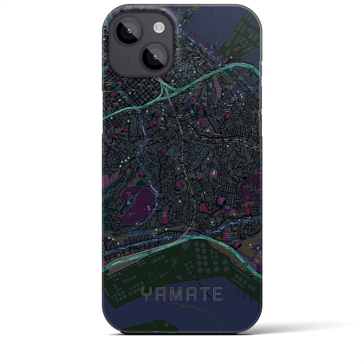 【山手(神奈川県)】地図柄iPhoneケース(バックカバータイプ)