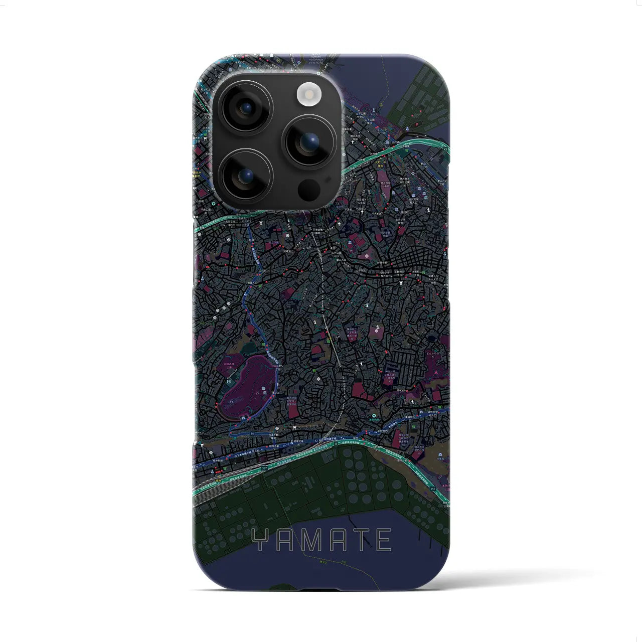 【山手(神奈川県)】地図柄iPhoneケース(バックカバータイプ)