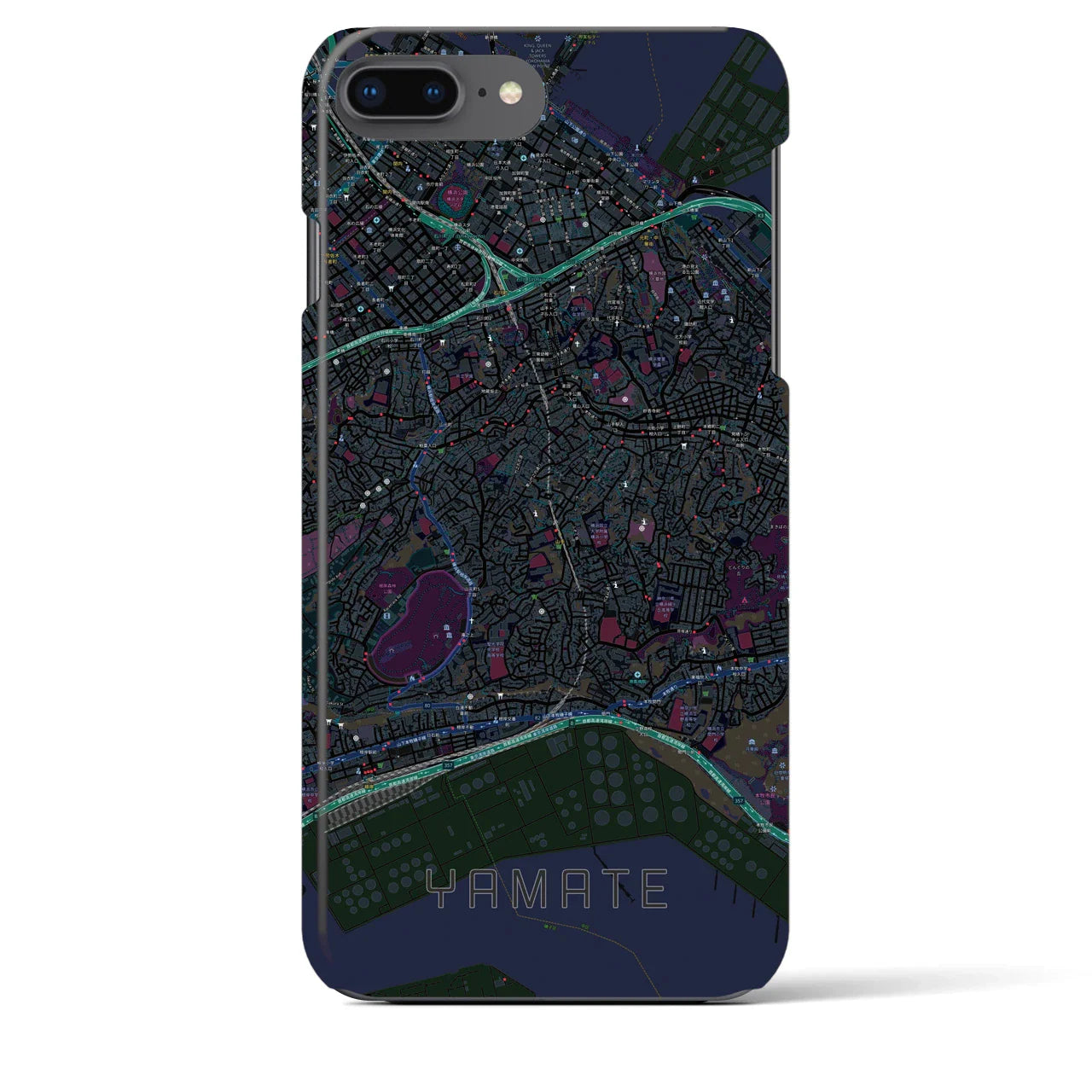 【山手(神奈川県)】地図柄iPhoneケース(バックカバータイプ)