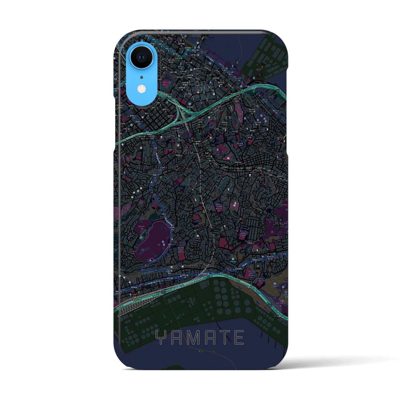 【山手(神奈川県)】地図柄iPhoneケース(バックカバータイプ)