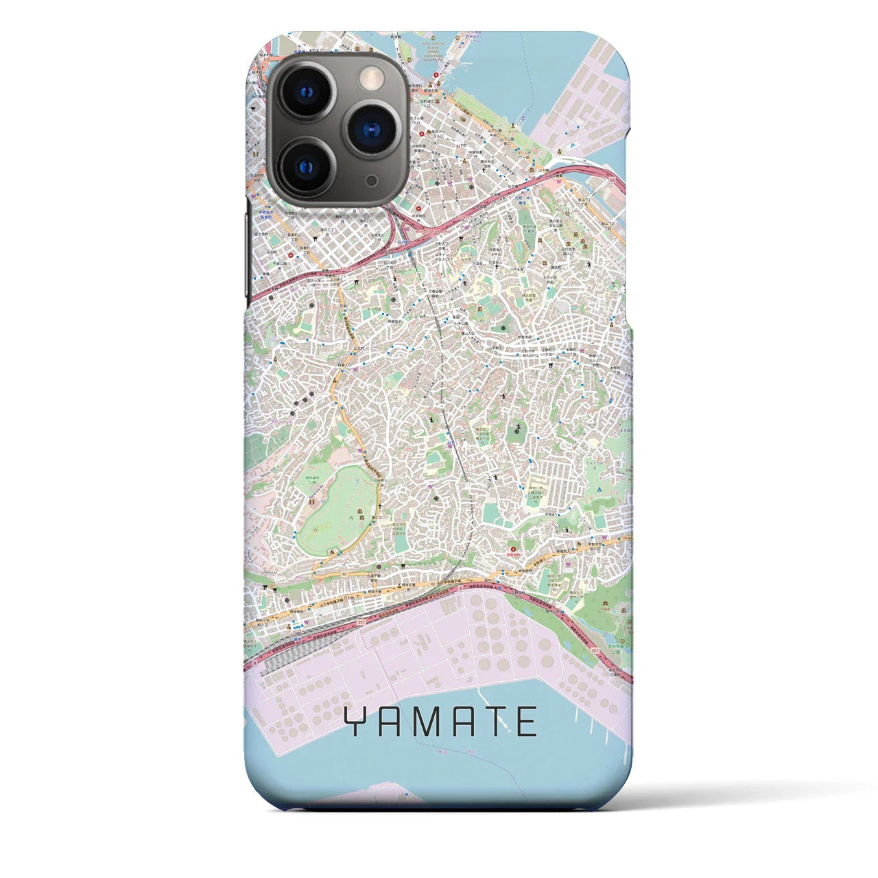 【山手(神奈川県)】地図柄iPhoneケース(バックカバータイプ)