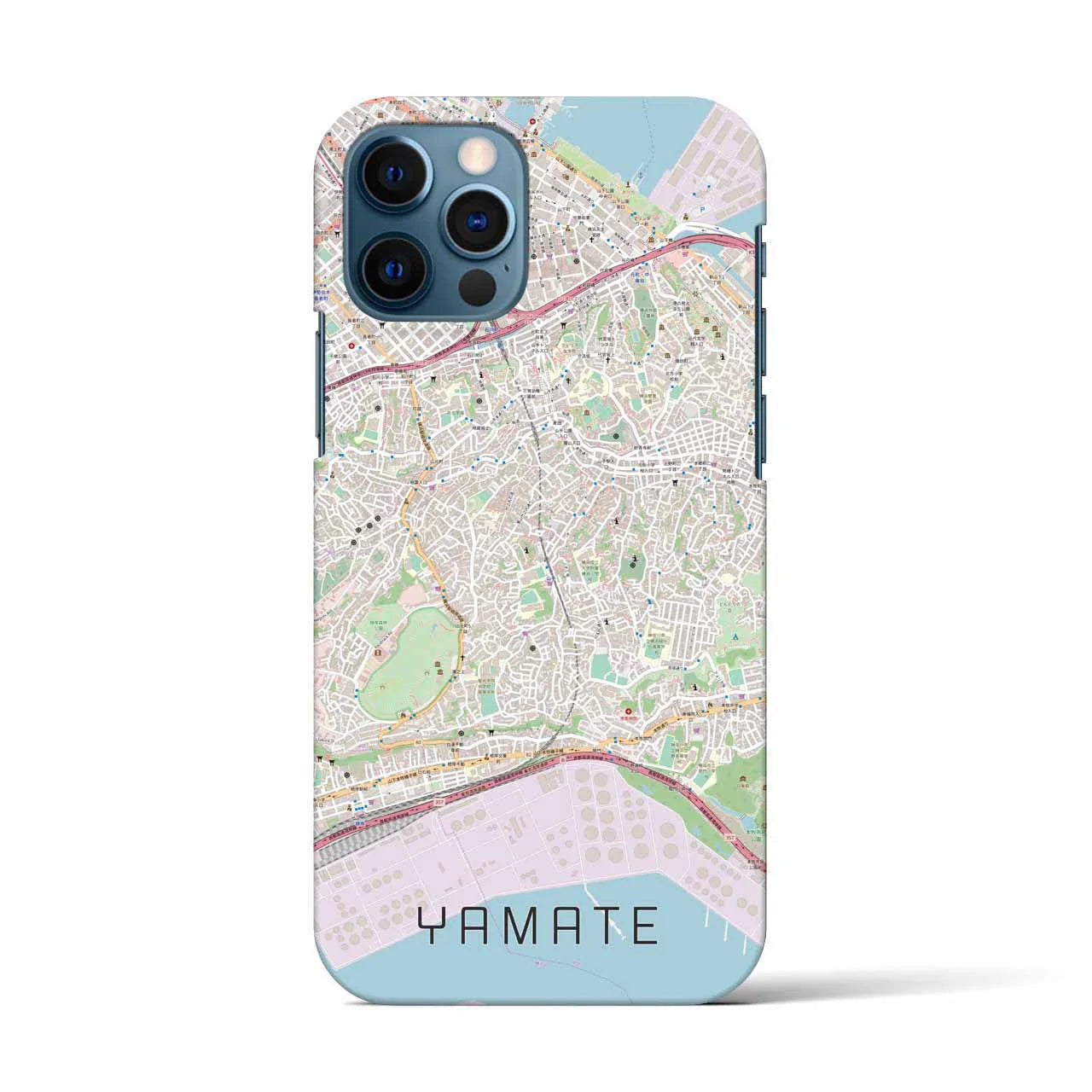 【山手(神奈川県)】地図柄iPhoneケース(バックカバータイプ)