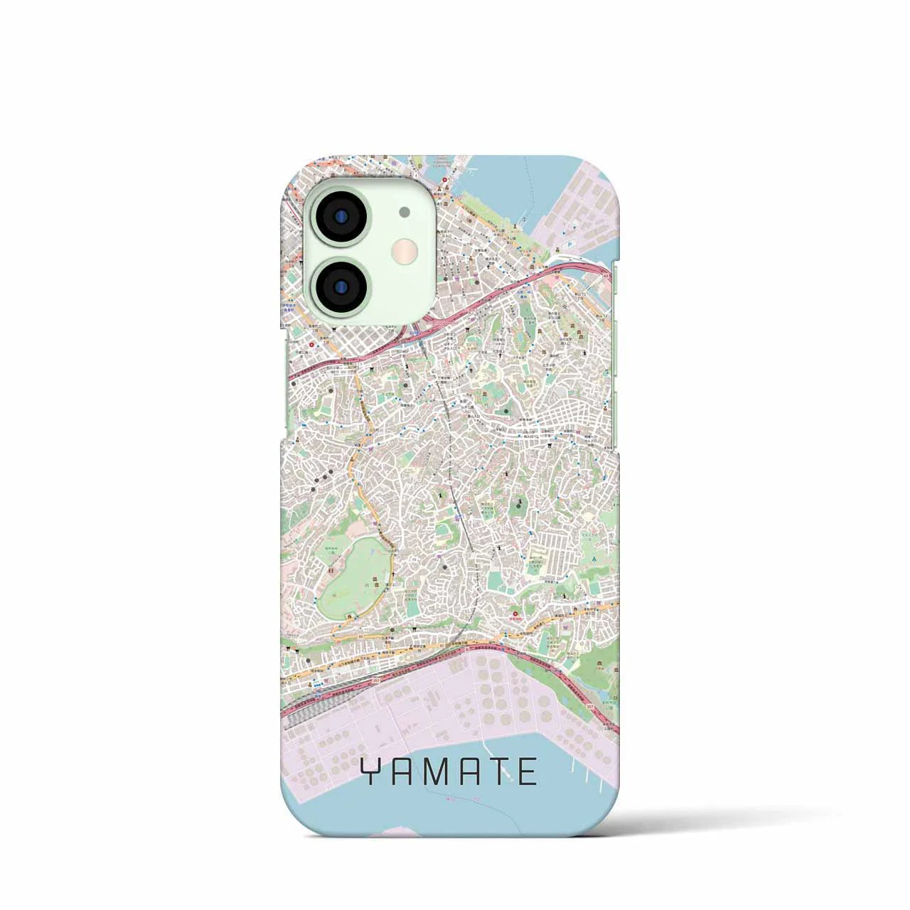 【山手(神奈川県)】地図柄iPhoneケース(バックカバータイプ)