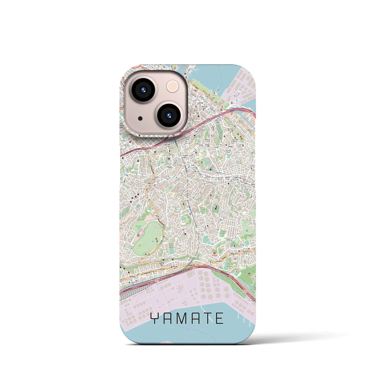 【山手(神奈川県)】地図柄iPhoneケース(バックカバータイプ)