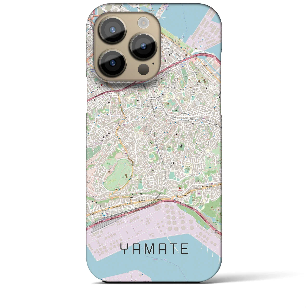 【山手(神奈川県)】地図柄iPhoneケース(バックカバータイプ)
