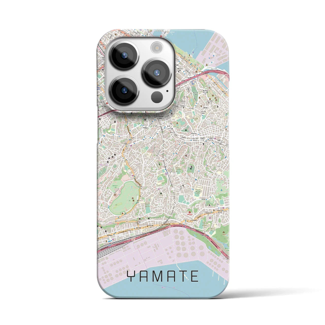 【山手(神奈川県)】地図柄iPhoneケース(バックカバータイプ)