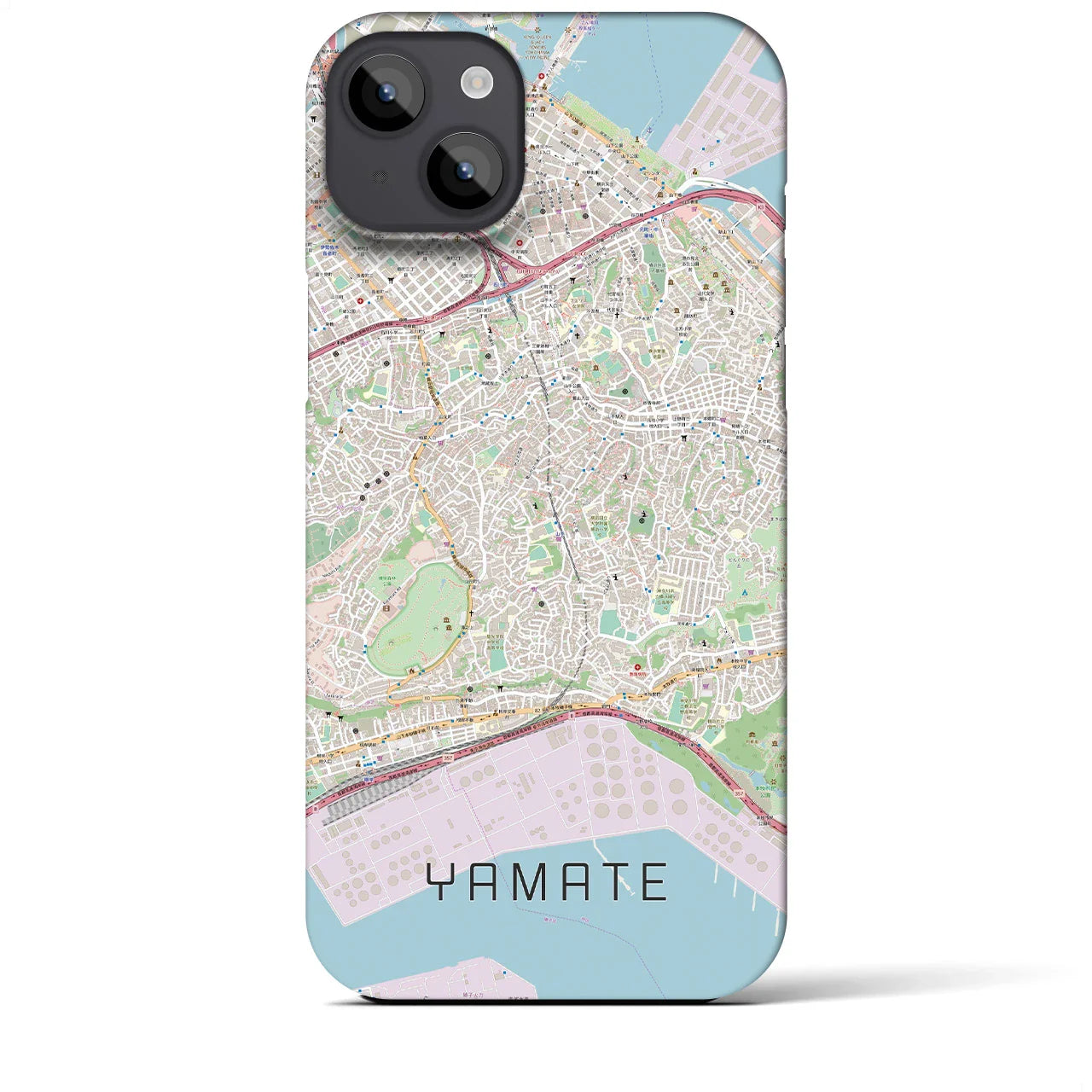 【山手(神奈川県)】地図柄iPhoneケース(バックカバータイプ)