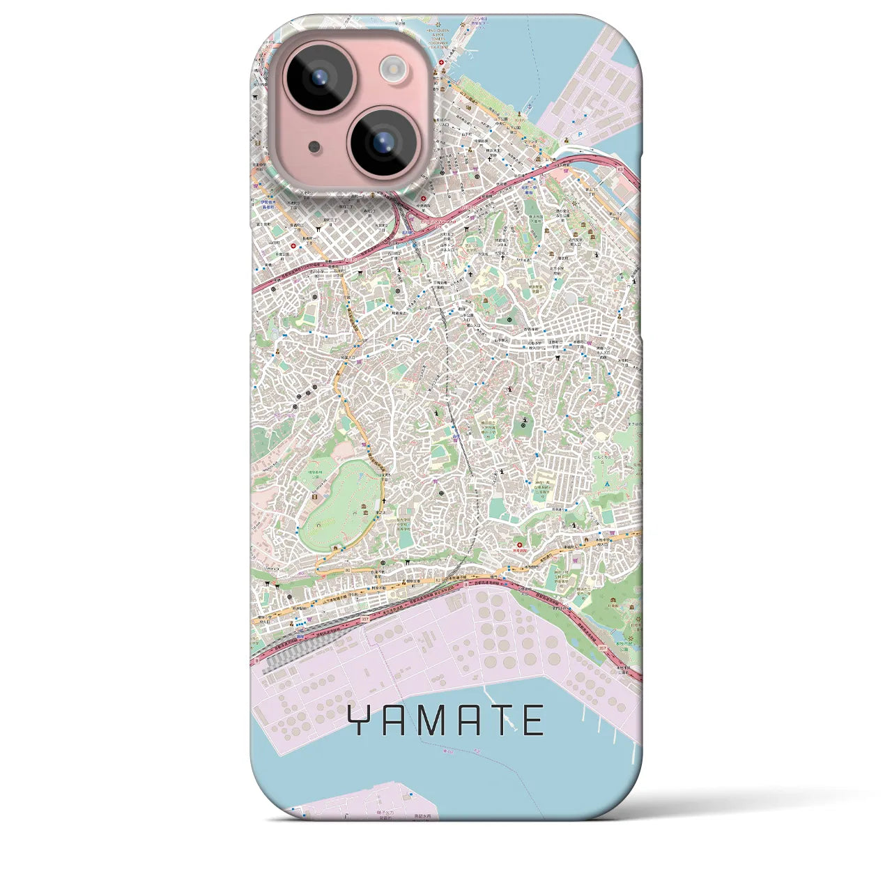 【山手(神奈川県)】地図柄iPhoneケース(バックカバータイプ)