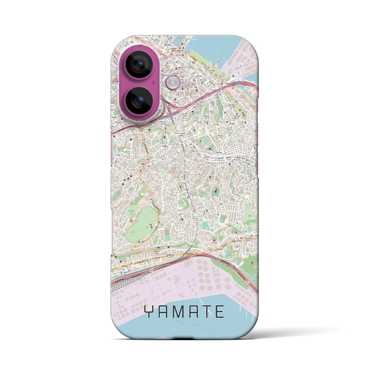 【山手(神奈川県)】地図柄iPhoneケース(バックカバータイプ)