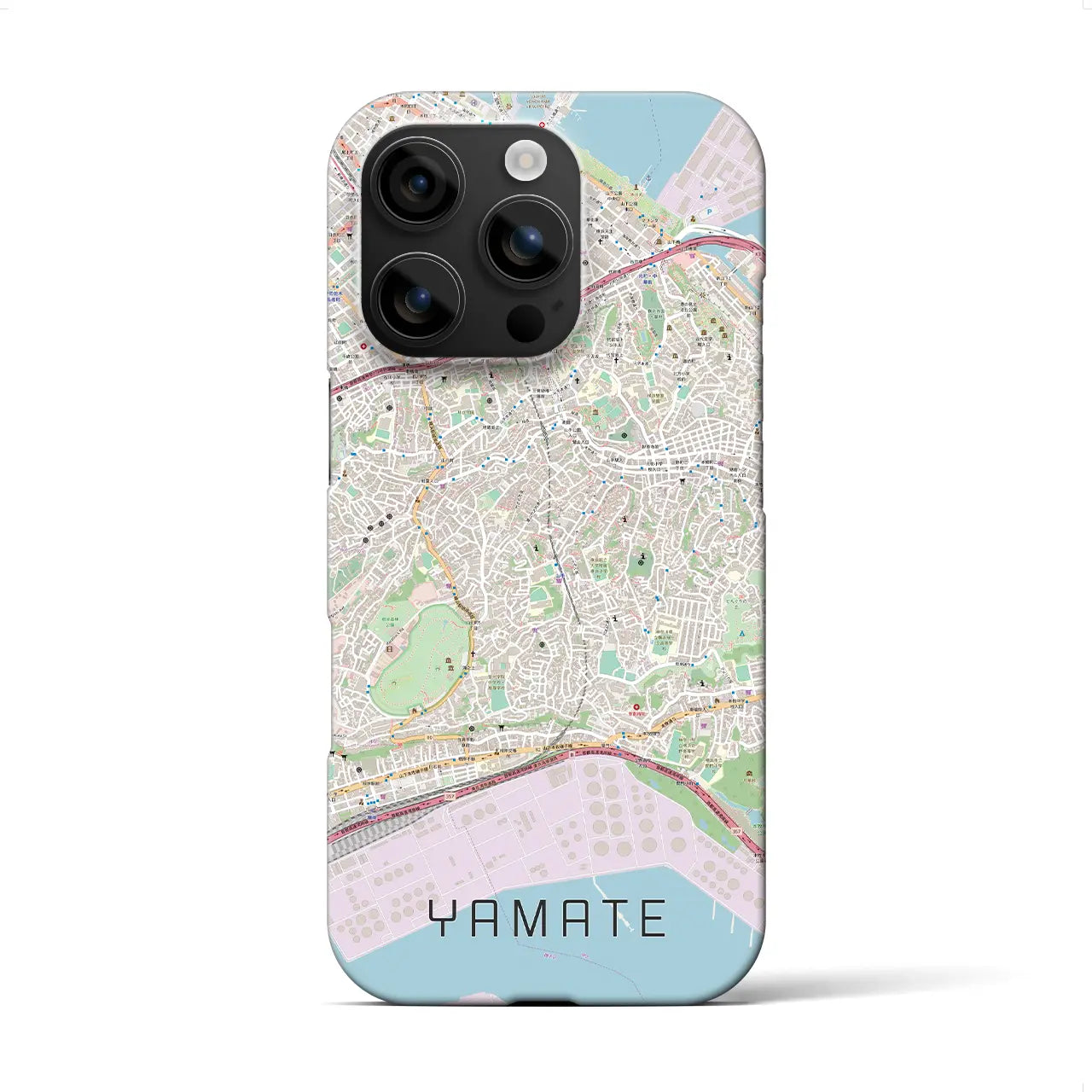 【山手(神奈川県)】地図柄iPhoneケース(バックカバータイプ)