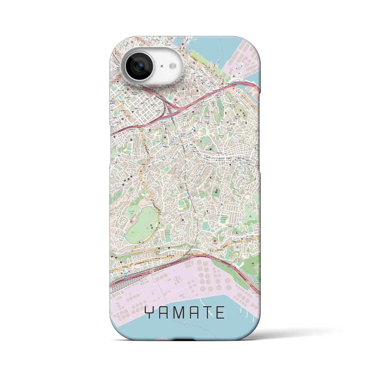【山手(神奈川県)】地図柄iPhoneケース(バックカバータイプ)