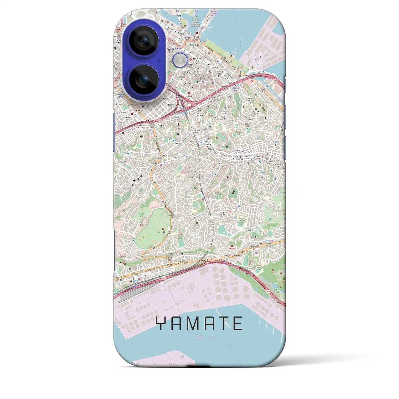 【山手(神奈川県)】地図柄iPhoneケース(バックカバータイプ)ナチュラル・iPhone 16 Pro Max 用