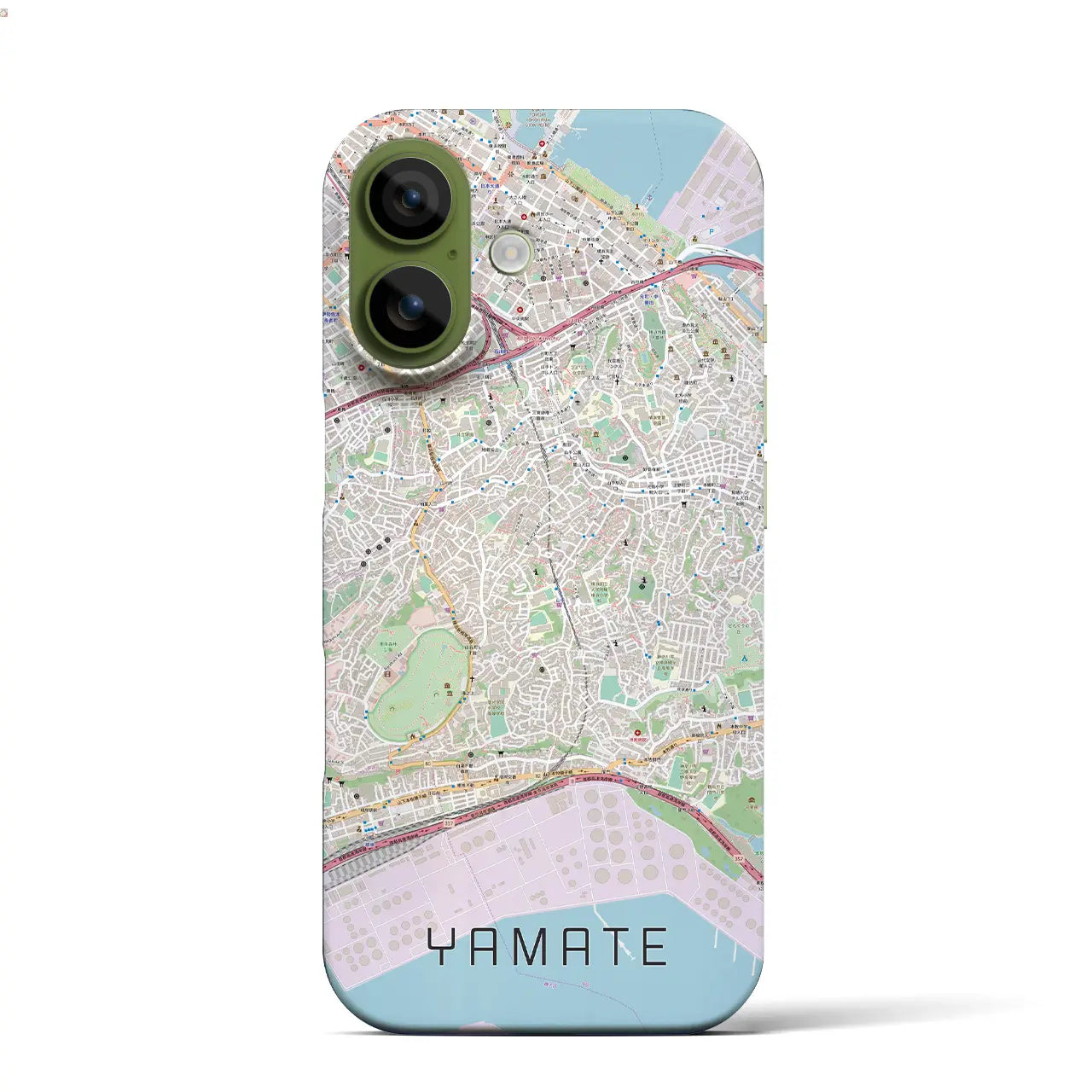 【山手(神奈川県)】地図柄iPhoneケース(バックカバータイプ)