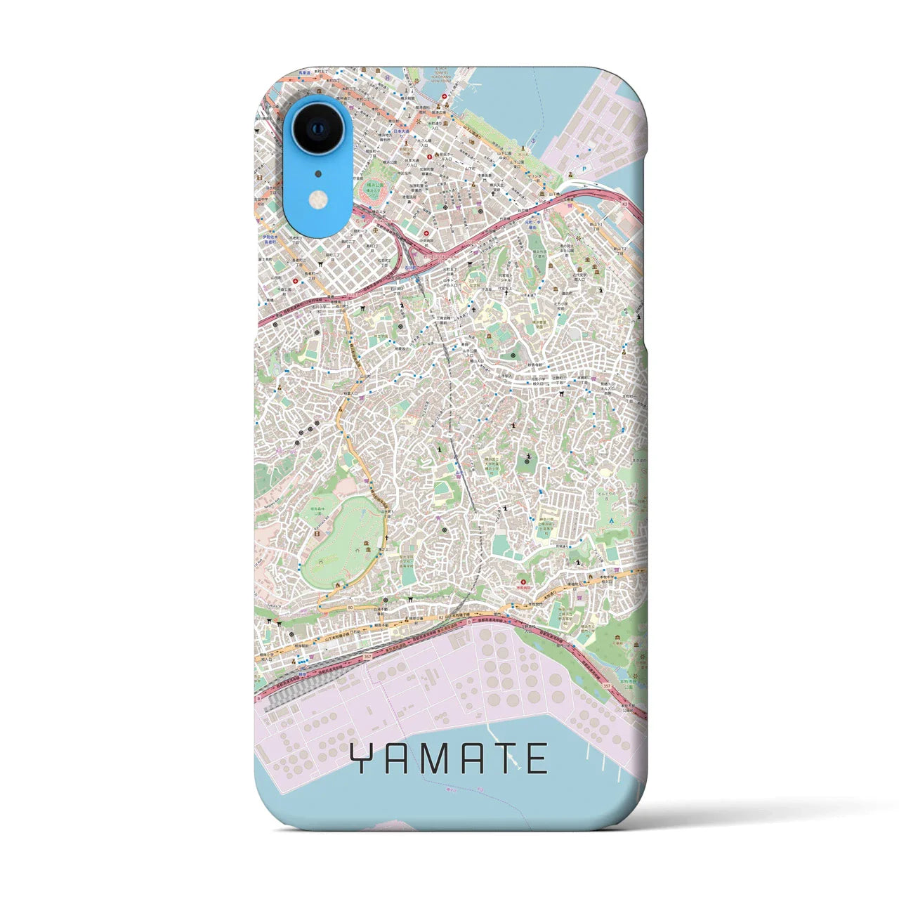 【山手(神奈川県)】地図柄iPhoneケース(バックカバータイプ)