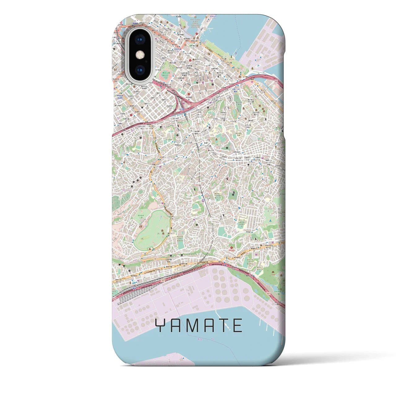 【山手(神奈川県)】地図柄iPhoneケース(バックカバータイプ)
