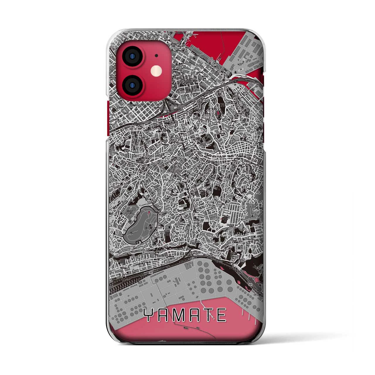 【山手(神奈川県)】地図柄iPhoneケース(クリアタイプ)