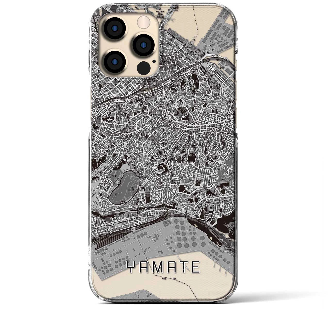 【山手(神奈川県)】地図柄iPhoneケース(クリアタイプ)