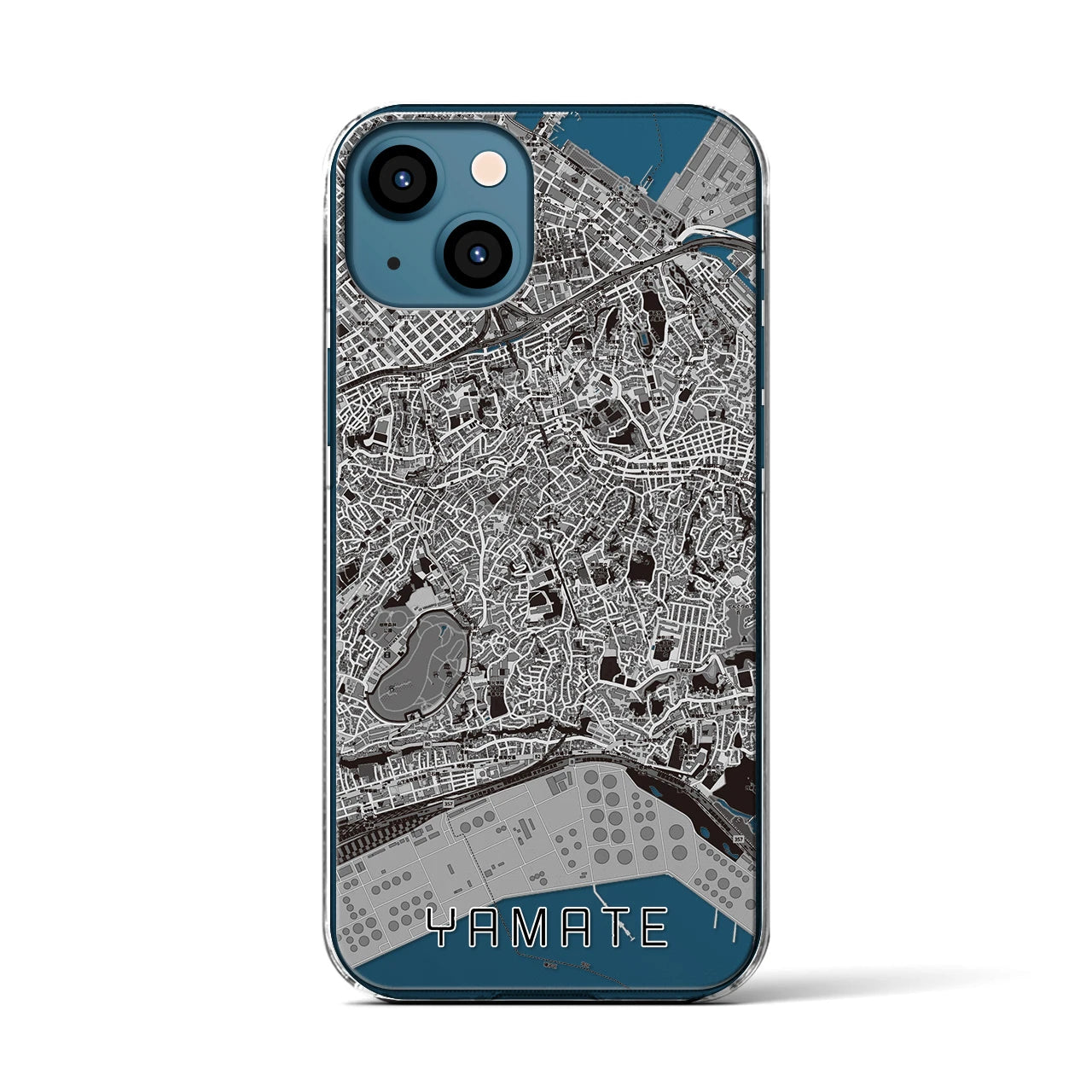 【山手(神奈川県)】地図柄iPhoneケース(クリアタイプ)