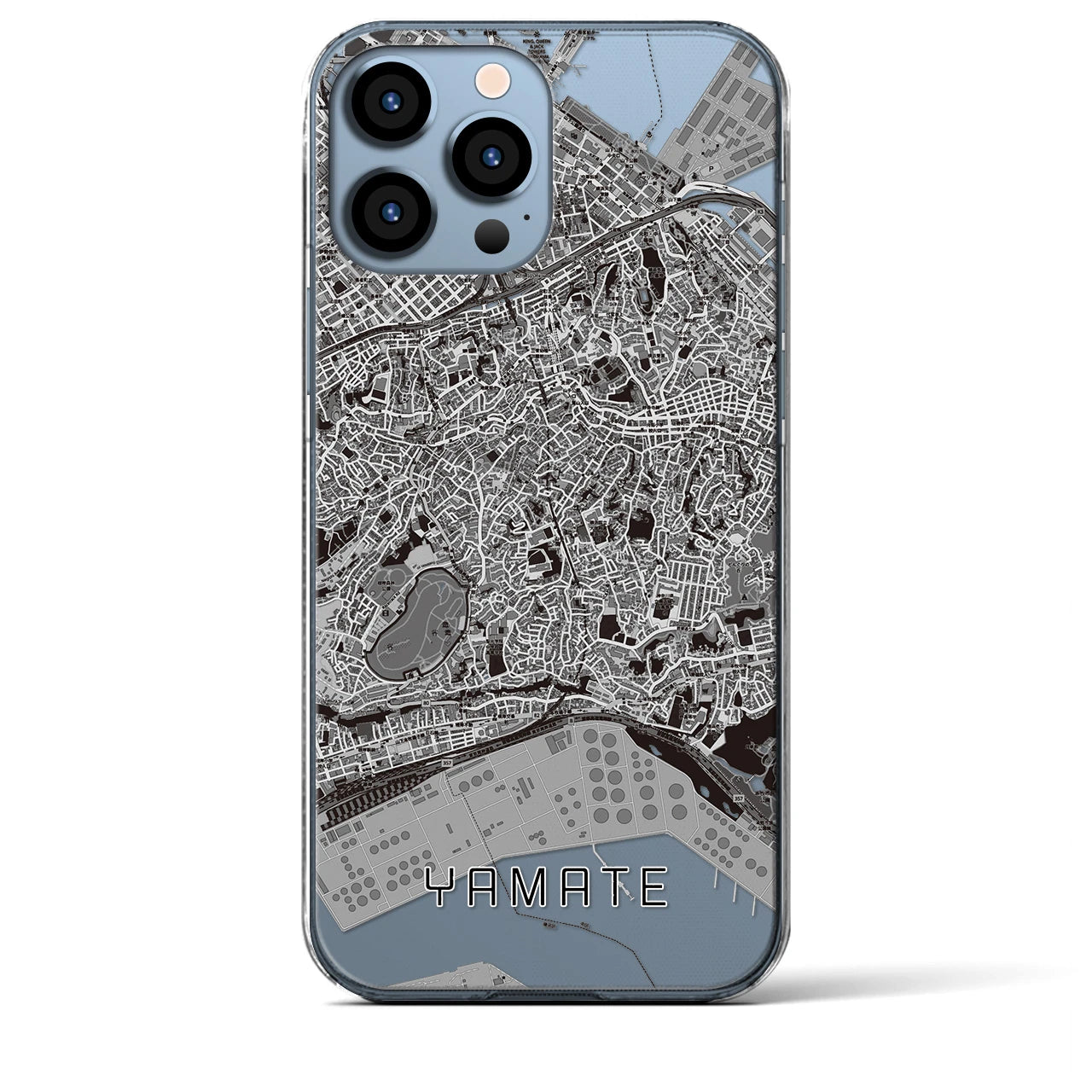 【山手(神奈川県)】地図柄iPhoneケース(クリアタイプ)