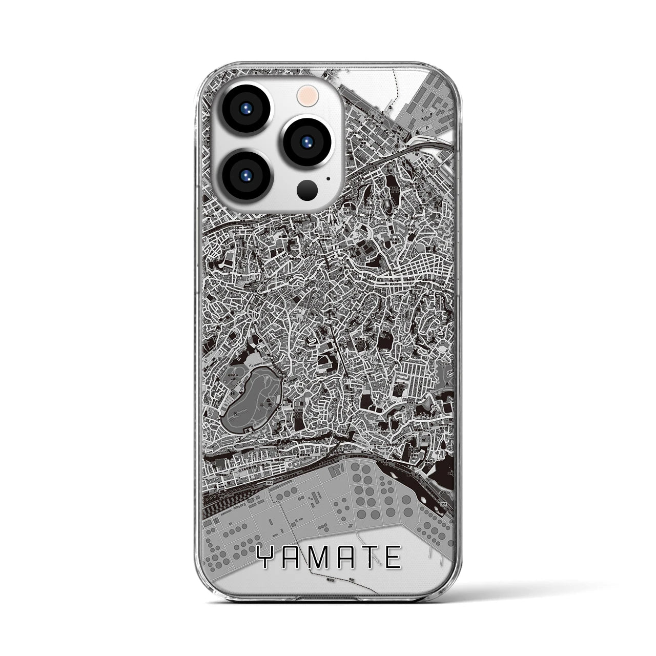 【山手(神奈川県)】地図柄iPhoneケース(クリアタイプ)