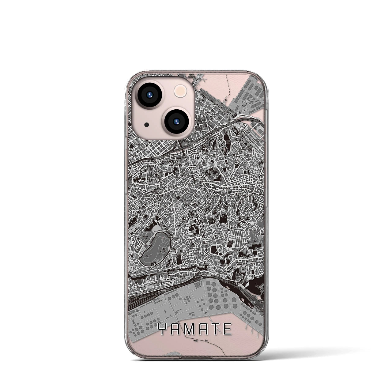 【山手(神奈川県)】地図柄iPhoneケース(クリアタイプ)