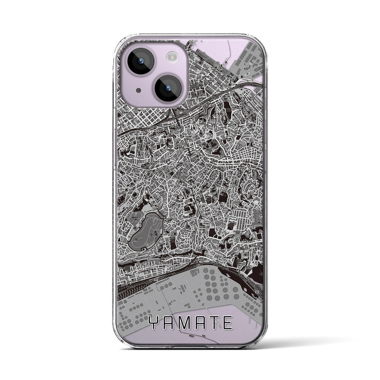 【山手(神奈川県)】地図柄iPhoneケース(クリアタイプ)