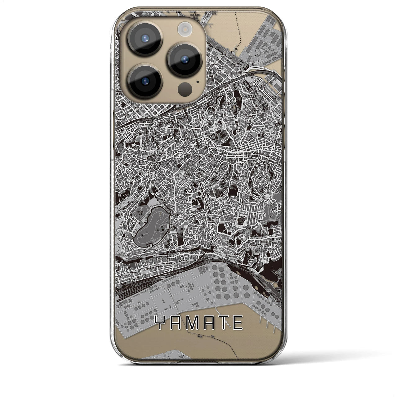 【山手(神奈川県)】地図柄iPhoneケース(クリアタイプ)
