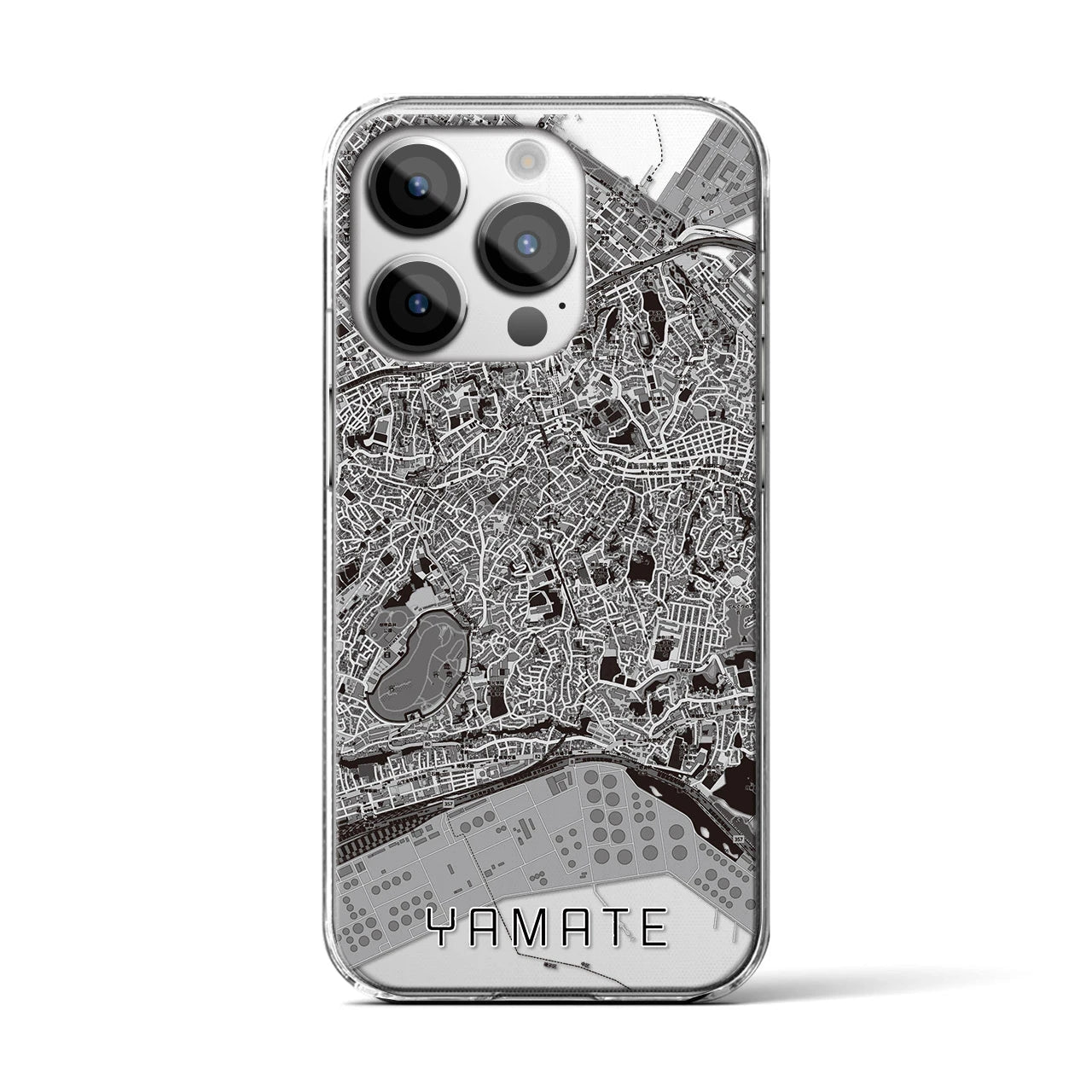 【山手(神奈川県)】地図柄iPhoneケース(クリアタイプ)