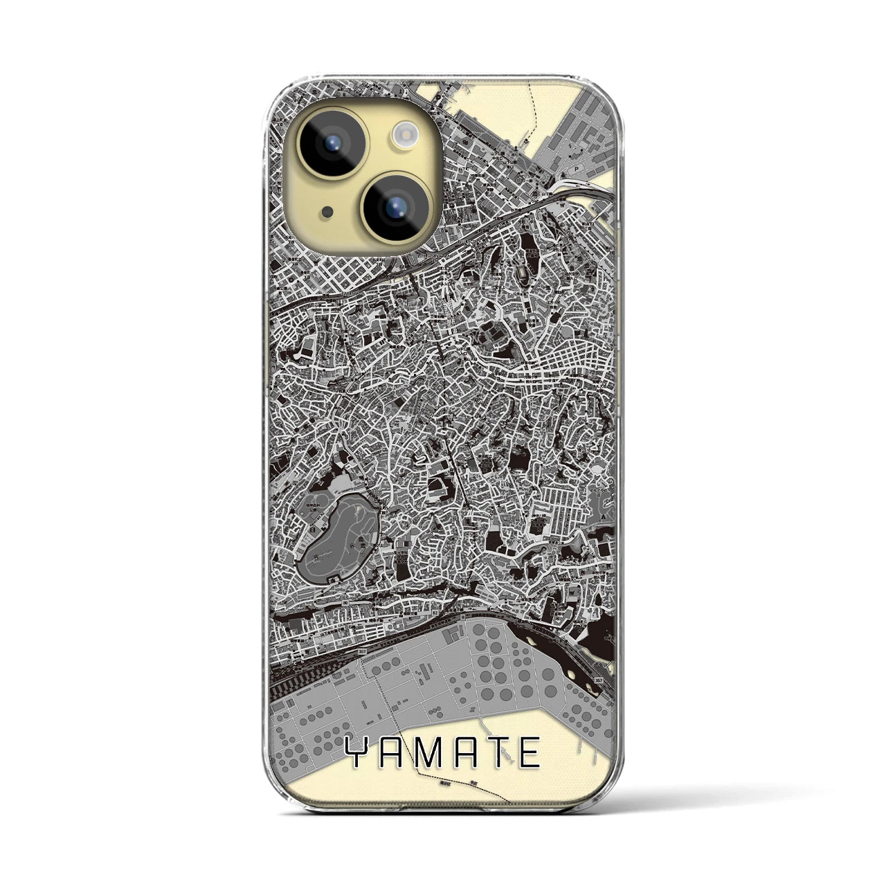 【山手(神奈川県)】地図柄iPhoneケース(クリアタイプ)
