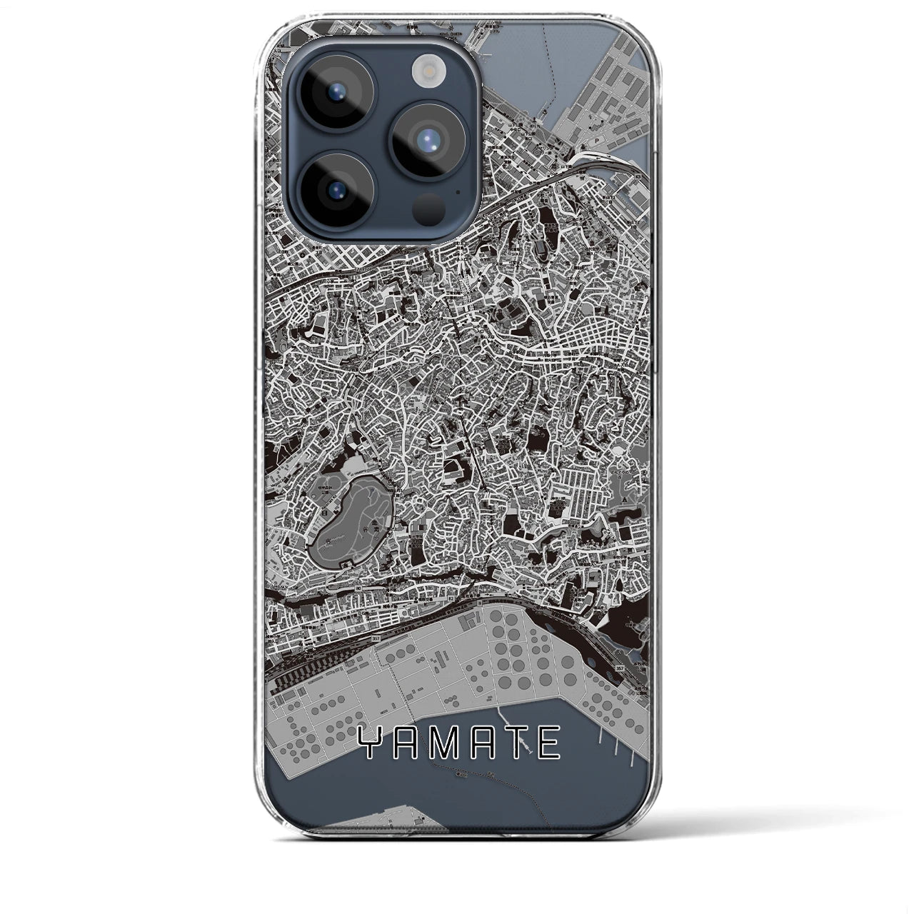 【山手(神奈川県)】地図柄iPhoneケース(クリアタイプ)