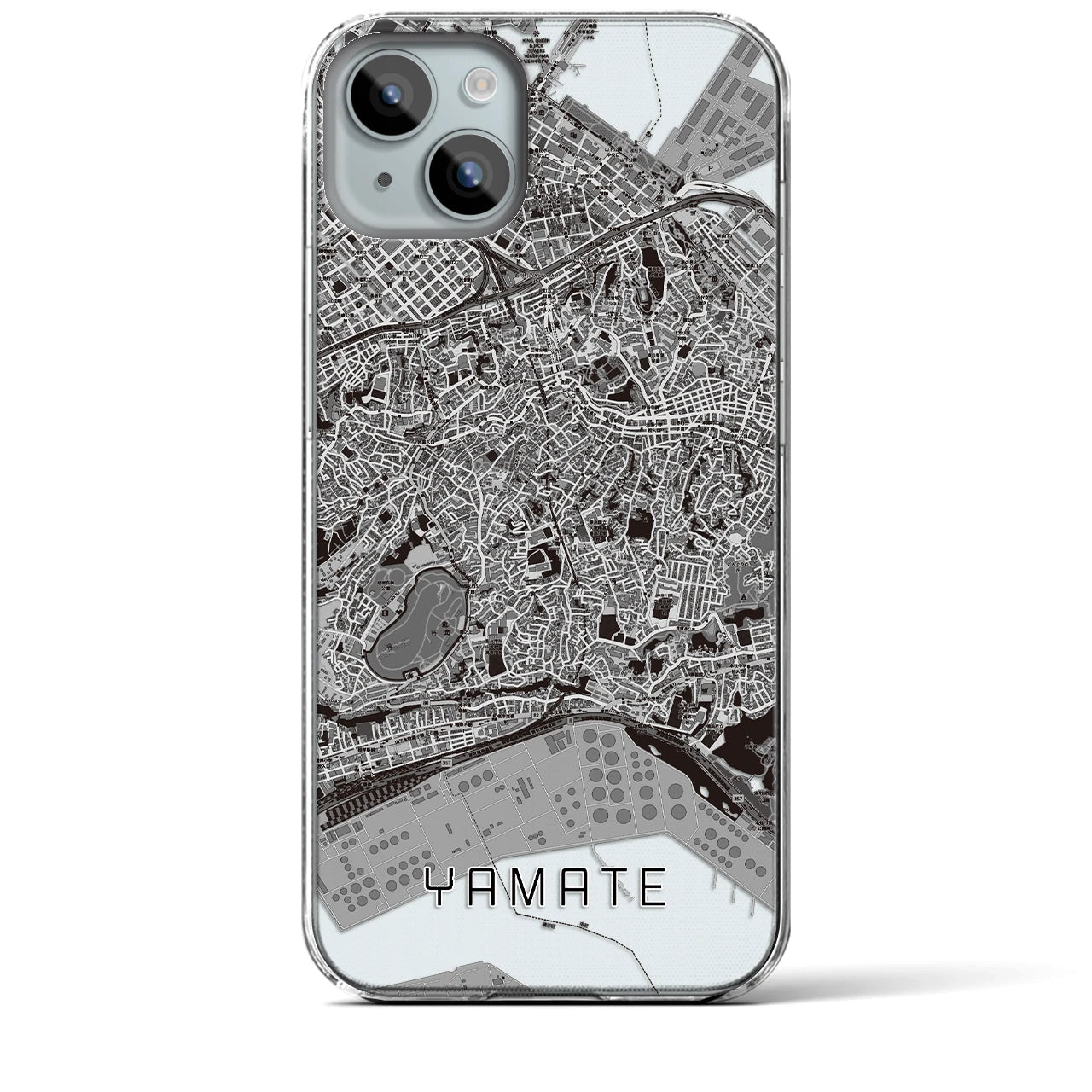 【山手(神奈川県)】地図柄iPhoneケース(クリアタイプ)