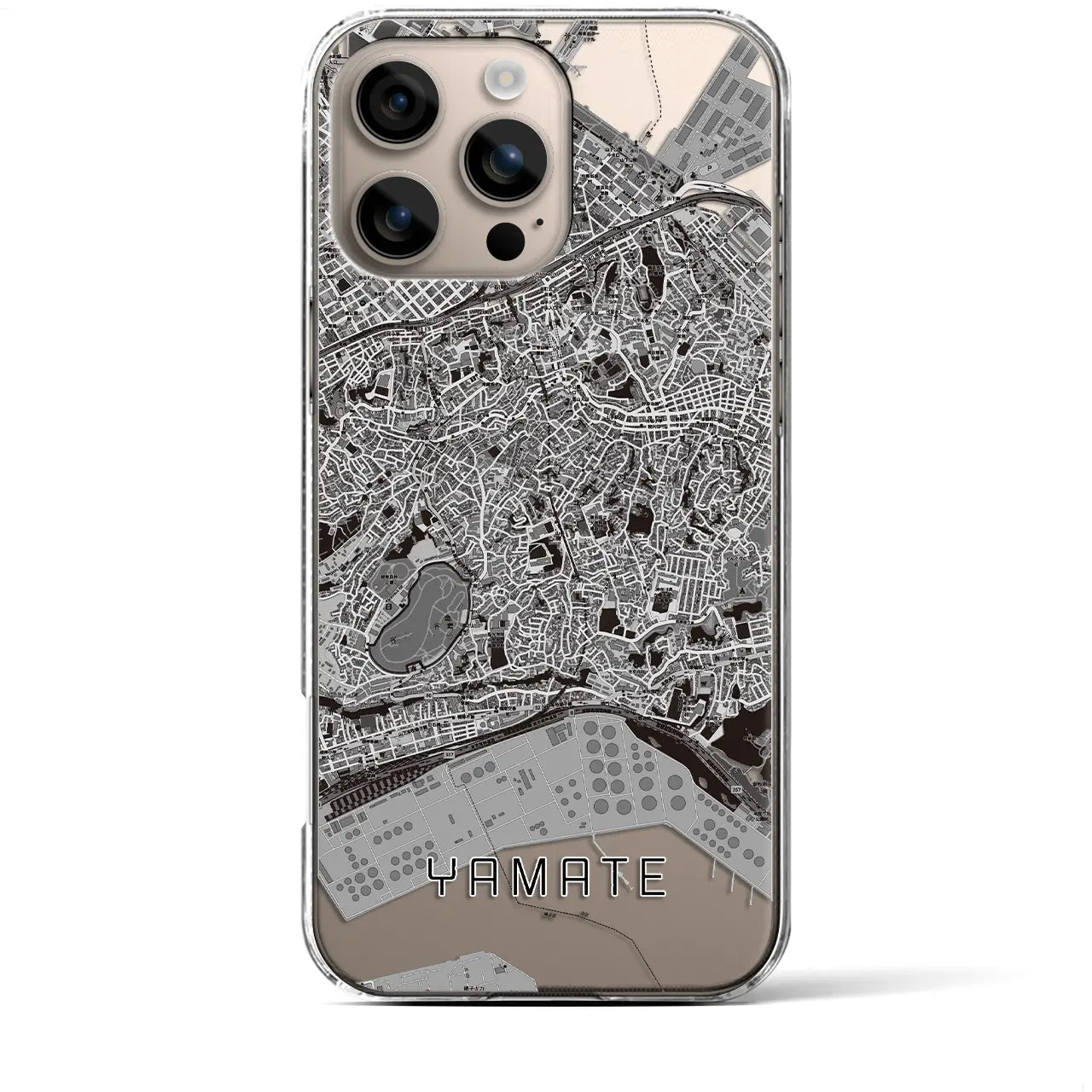 【山手(神奈川県)】地図柄iPhoneケース(クリアタイプ)