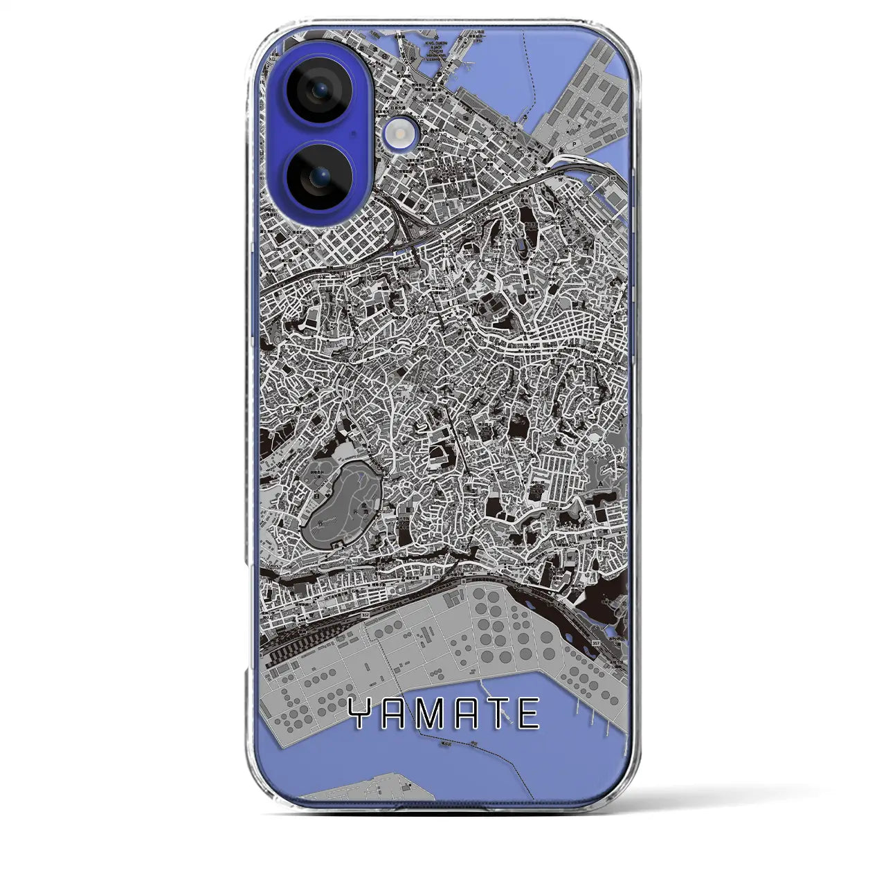 【山手(神奈川県)】地図柄iPhoneケース(クリアタイプ)