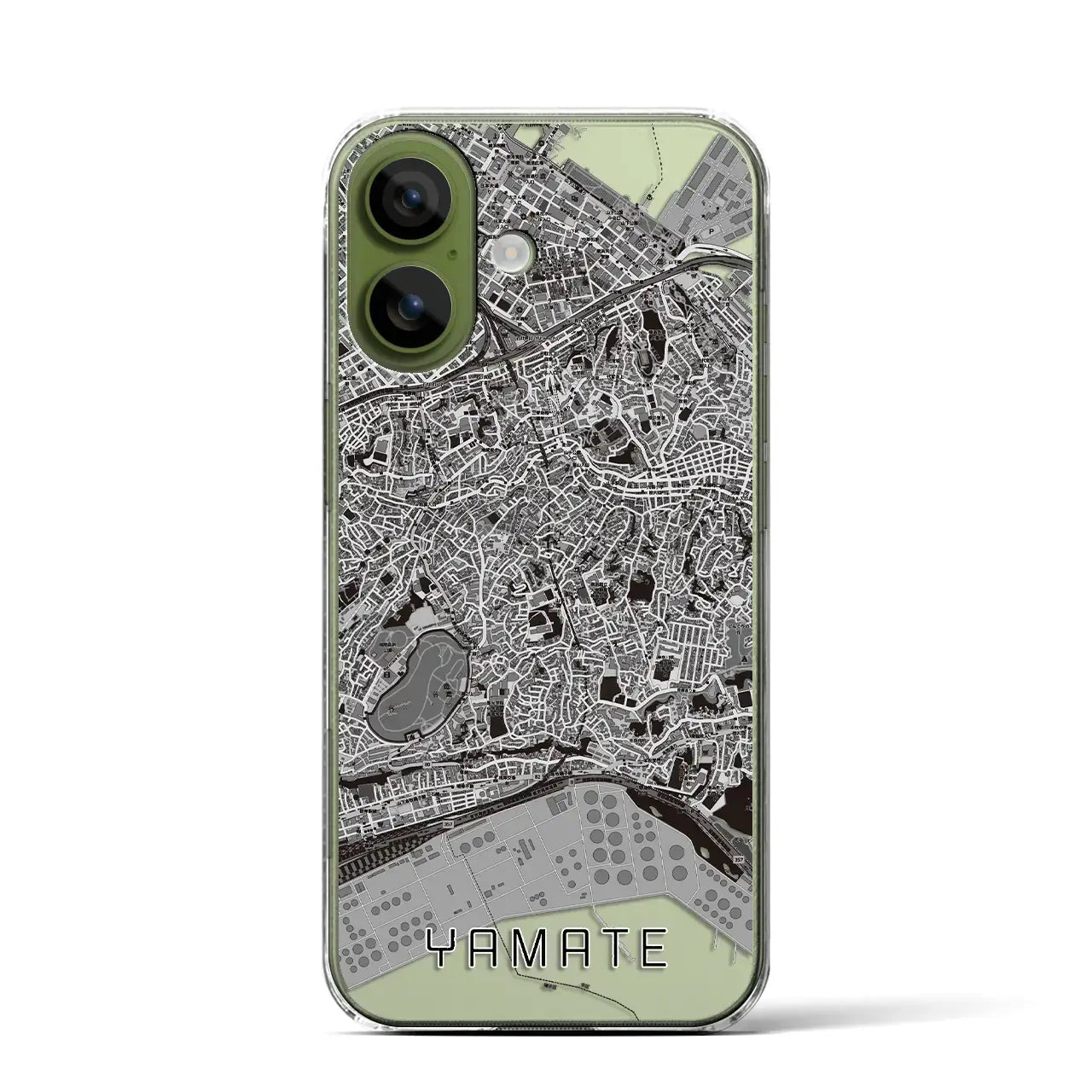 【山手(神奈川県)】地図柄iPhoneケース(クリアタイプ)モノトーン・iPhone 17 Pro Max 用
