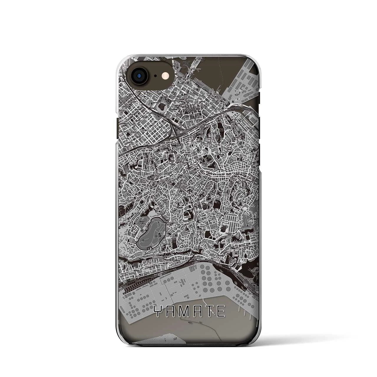 【山手(神奈川県)】地図柄iPhoneケース(クリアタイプ)