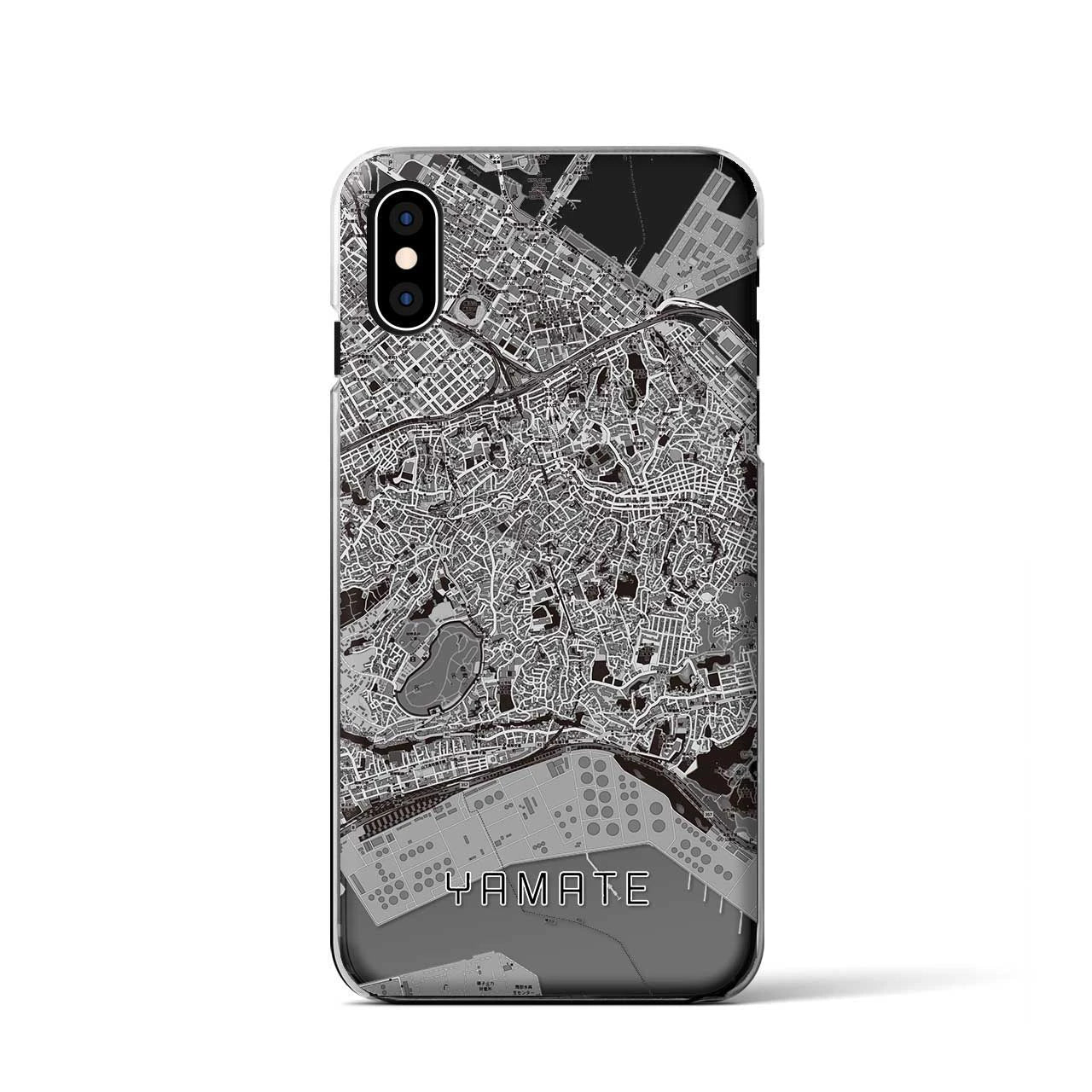 【山手(神奈川県)】地図柄iPhoneケース(クリアタイプ)