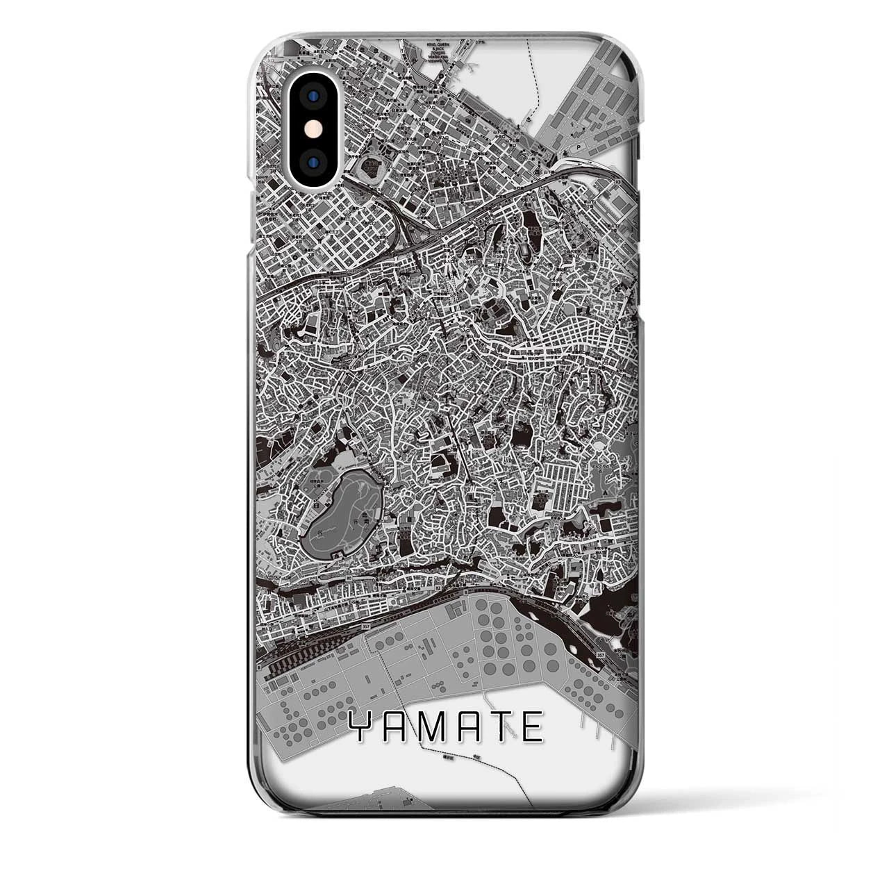 【山手(神奈川県)】地図柄iPhoneケース(クリアタイプ)